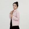 Double-layer fabric Lightweight women's hooded stand-up collar Winter duck down jacket Slim fit