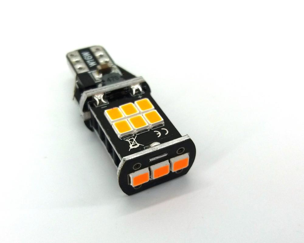 2 Pcs LED Bulb T15 W16W 12V 980lm CANBUS Orange Off-Road