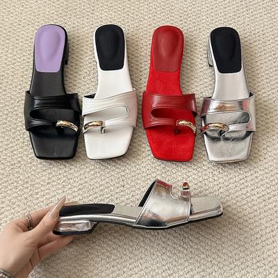 Fashion Red Women's Slippers 2025 Summer New Fashion Platform Roman Sandals Women Casual Beach Outdoor Slippers Women Flip Flops