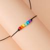 2Pcs Adjustable Rainbow Heart Bracelet Candy Color Friendship Braided Bracelet  Gifts