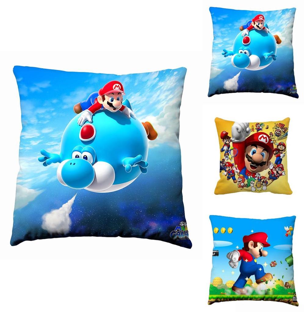 Super Mario Character Cushion Cover 177 Inch Zippered Pillow Case Soft Material Home Decor