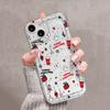 Christmas Pattern Print Clear Case For iPhone 17 Pro Max 16 15 14 13 12 11 17 Air Cover
