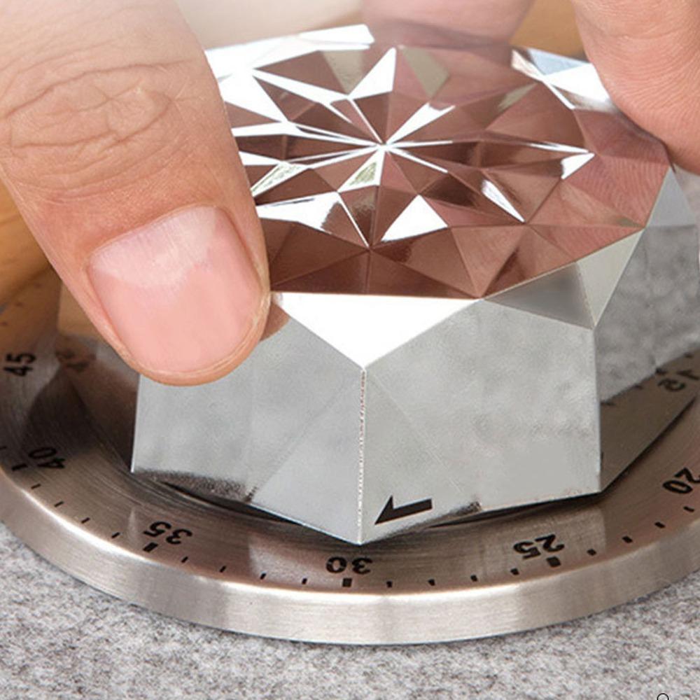 Stainless Steel ABS Kitchen Timer Silver Countdown Timer Durable Mechanical Timer Kitchen Office