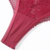 TERMEZY Sexy ve vodě rozpustná krajka Dámské Kalhotky Duté G Strings Vyšívaná tanga Nízký pas Polovinuté bokové bikiny ve tvaru T