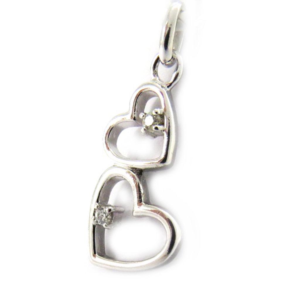Les Trésors De Lily [L6670] - Silver Pendant 'Love' Silver White (rhodium-plated) - 20x12 Mm