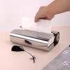 Nordic Light Luxury Curved Stainless Steel Tissue Box for Living Room