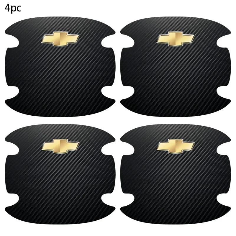 

4pcs/set Car Door Bowl Handle Scratches Protector Sticker For Chevrolet Trax Niva Avalanche Orlando kalos Equinox Accessories