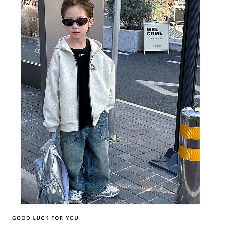 2025 Frühling & Herbst Jungen Kapuzenjacke - Lässiger Cardigan Pullover für Kinder