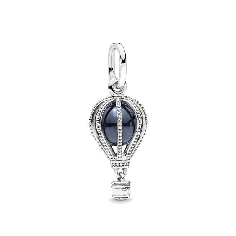925 Silver Plated Turtle Fish Pendant Charm with Ship Star Bead for Pan Thin Bracelet Jewelry Gift