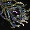 Peacock Feather Brooch Elegant Retro Lapel Scarf Knitted Jacket Dress Decoration Jewelry Accessories Birthday Brooch Gift