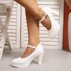 Ladies Shoes on Sale 2025 New Elegant Women's High Heels Shoe with Ankle Strap Platform Shallow Plus Size Women Zapatos