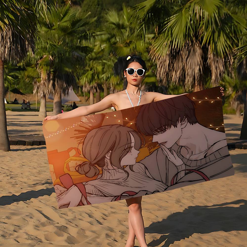 Tears On a Withered Flower Microfiber Printed Beach Towel Mountain Climbing Yoga Beach Swimming Running Absorbent Soft Towel