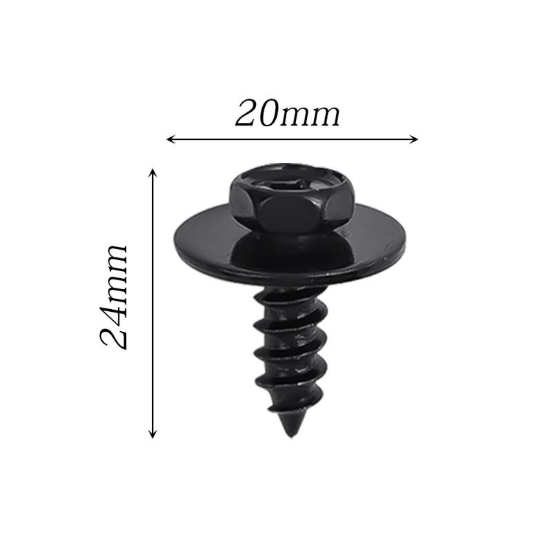 Car Bumper Self-tapping Screws Fender Fastener Clamps Hexagon Head Self-tapping Screws Universal Purpose Rivet Clamps Screws