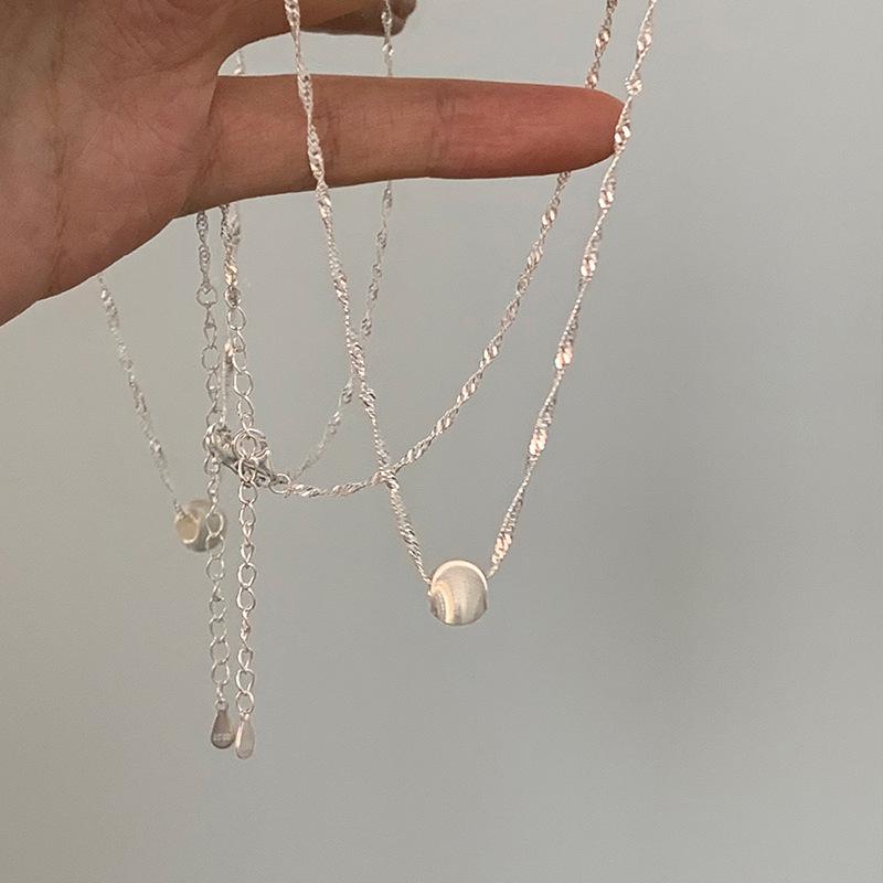 925 Sterling Silver Simple Style Necklace Personalized Charm Woman Pendant Choker Birthday Gift for Friends Exquisite Jewelry
