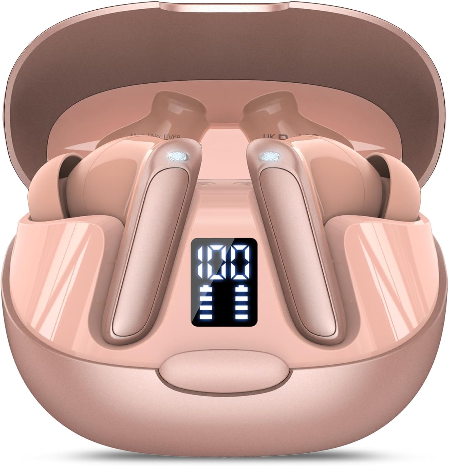 

Upgraded Compact and Lightweight Bluetooth Wireless Earbuds with ENC Noise Auto and Charging [2025 Edition] Hi-Fi Cancellation, Pairing, Type-C