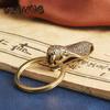 Solid Brass Car Keychain Retro Belt U Hook Snake Clasps Buckles Key Ring Waist Wallet Belt Key Ring Hook Wallet Chain Diy Craft