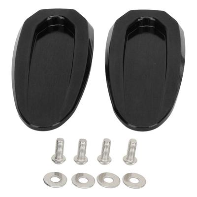Mirror Block Off Plate,1 Pair Motorcycle Mirror Hole Cover,Aluminum Alloy Mirror Hole Cover Plug Decorative Cap Fit S1000RR 2019-2023 (Black)