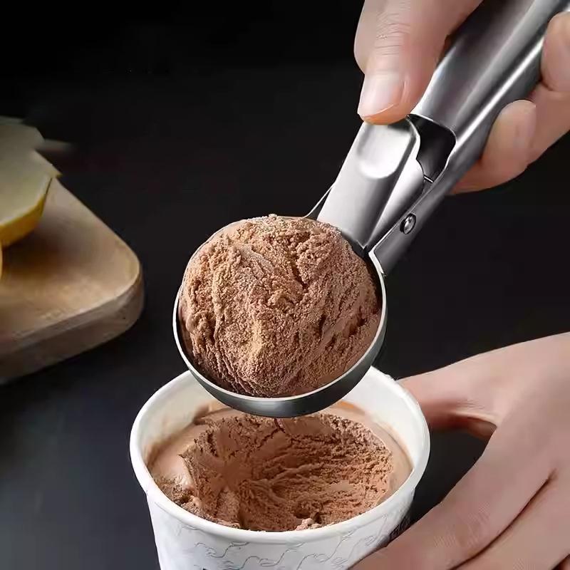 Stainless Steel Ice Cream Scoop And Scooping Tool, Multi-Functional Ice Cream Scoop And Scooping Tool, Ice Cream And Fruit Scoop