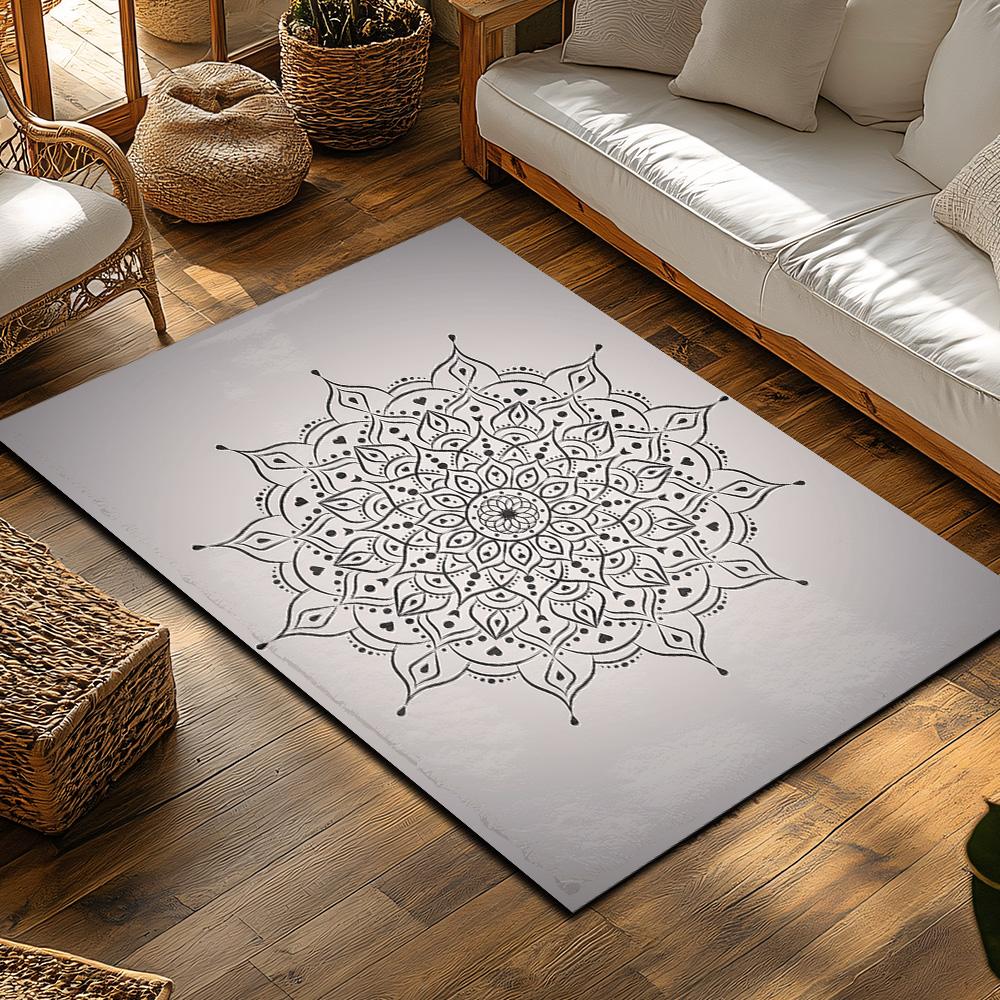 Boho Mandala Area Rug Non Slip Washable Floor Mat Living Room Home Decor Entrance Door Mat Modern Abstract Pattern Rugs