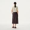 Broadcast Commuter Mid-Length PU Leather Skirt