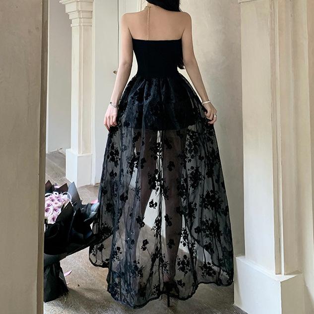 Echte Aufnahme Weihnachten Neujahr Jahresabschlusskleid sexy königliche Schwester Cosplay Königin Taille schlank Netzkleid