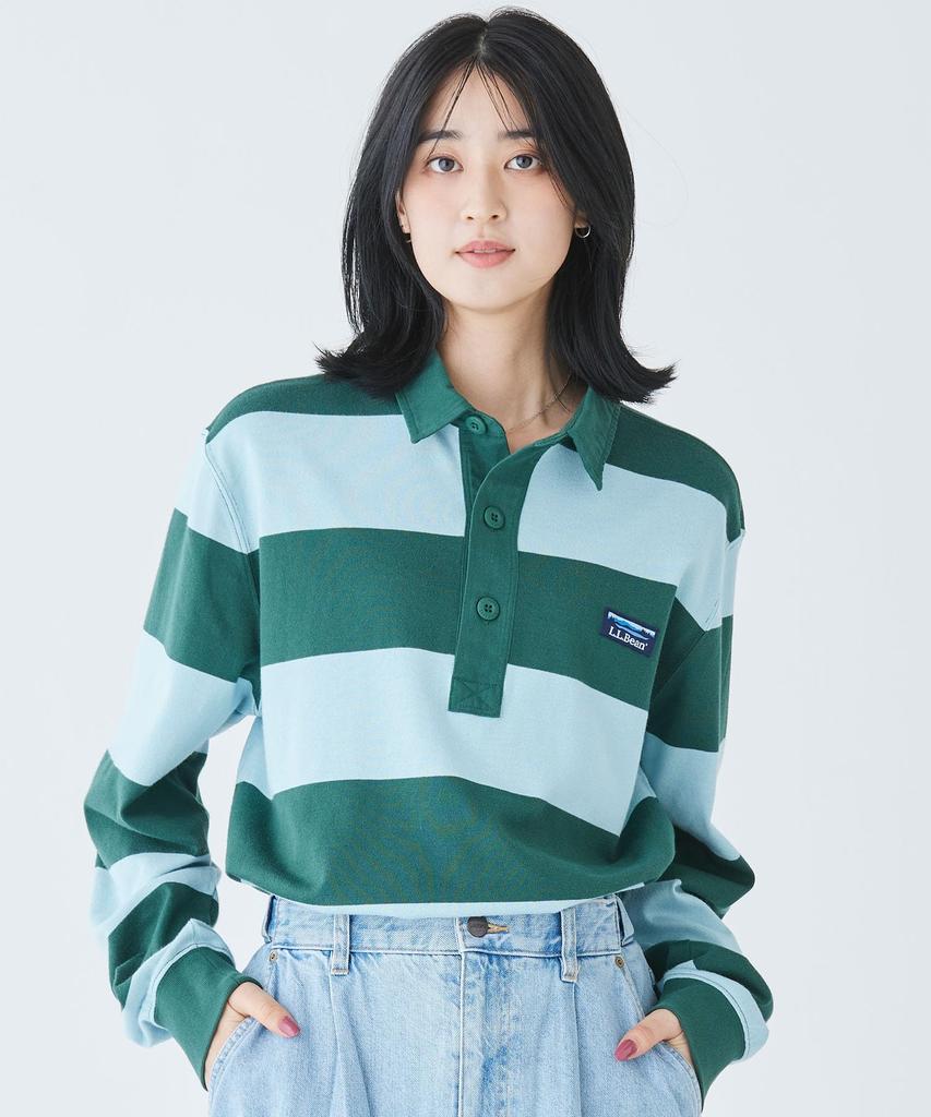 Vintage Soft Striped US Fit Regular L Classic Blue 1000222503 [LLB] Men's Rugby, Navy/Sailcloth