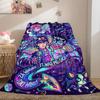 JoJo's Bizarre Adventure Cartoon Flannel Blanket, Printed Style for Beds and Chairs, Warm Bedding, Travel Picnic Use_LIAN