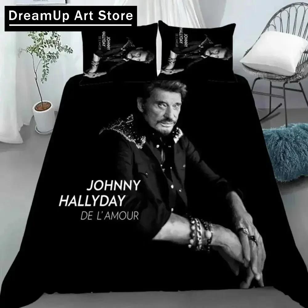 3D Print Fashion Johnny Hallyday Bedding Set Boys Girls Twin Queen Full Size Duvet Cover Pillowcase Bed Adult Bedroom