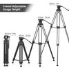 D1801 Professional Photography Tripod Stand Aluminium Alloy with 360 Degrees  Panorama Fluid Hydraulic Bowl Head 3