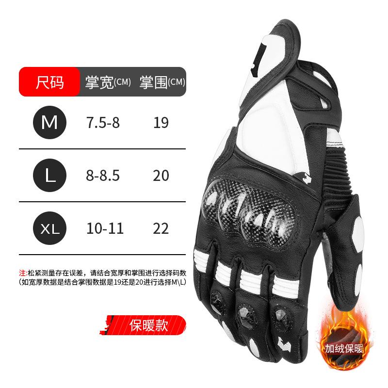 Men s Carbon Fiber Waterproof Winter Motorcycle Gloves