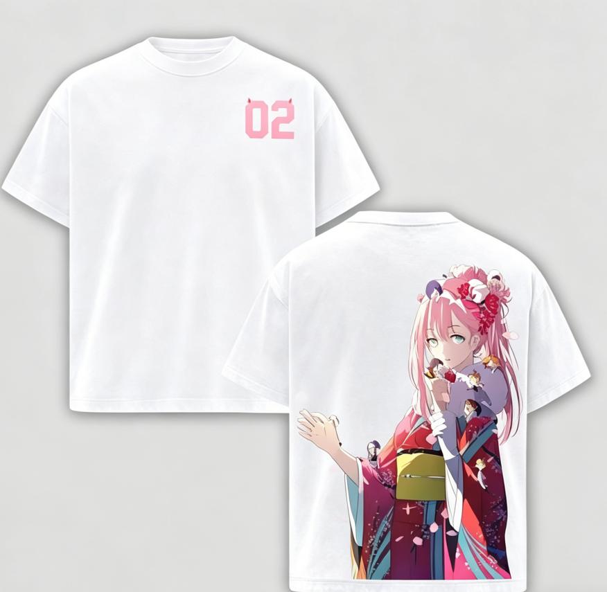 Darling in the Franxx Zero Anime Lover T shirt Year round clothing personality Clothes Plus Size Unisex New Model Couples high quality soft
