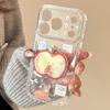 Red Apple Deer Rocking Stand 16 Pro Max Phone Case for IPhone 17, 12 Transparent, 15 Cartoon Series