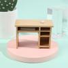 1/12 Dollhouse Miniature Desk With Keyboard And Mouse Wooden Toys Furniture