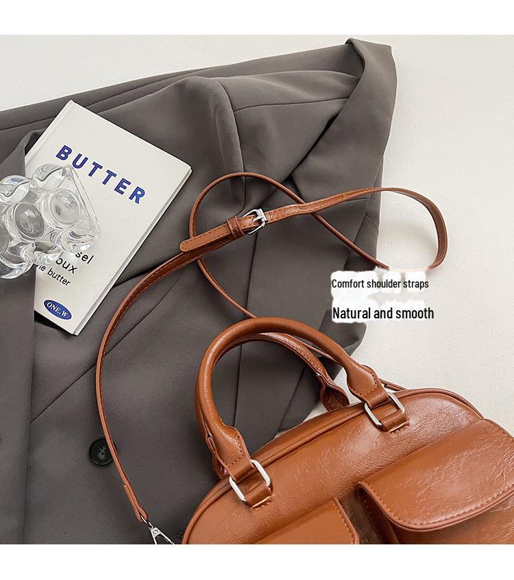 Korean Retro High-End Trendy Baseball Shoulder Bag for Women 2025