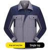 Men's Flame-Retardant Autumn/Winter Welding Workwear Set - Durable, Dirt-Resistant, Anti-Scald, Long-Sleeve Cotton Clothing for Auto Repair.