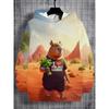 Cute Capybara 3D Print All Seasons Men Hoodies Women Casual Sweatshirt Cool Pullover Tops Unisex Cartoon Clothes Unisex Hoodies
