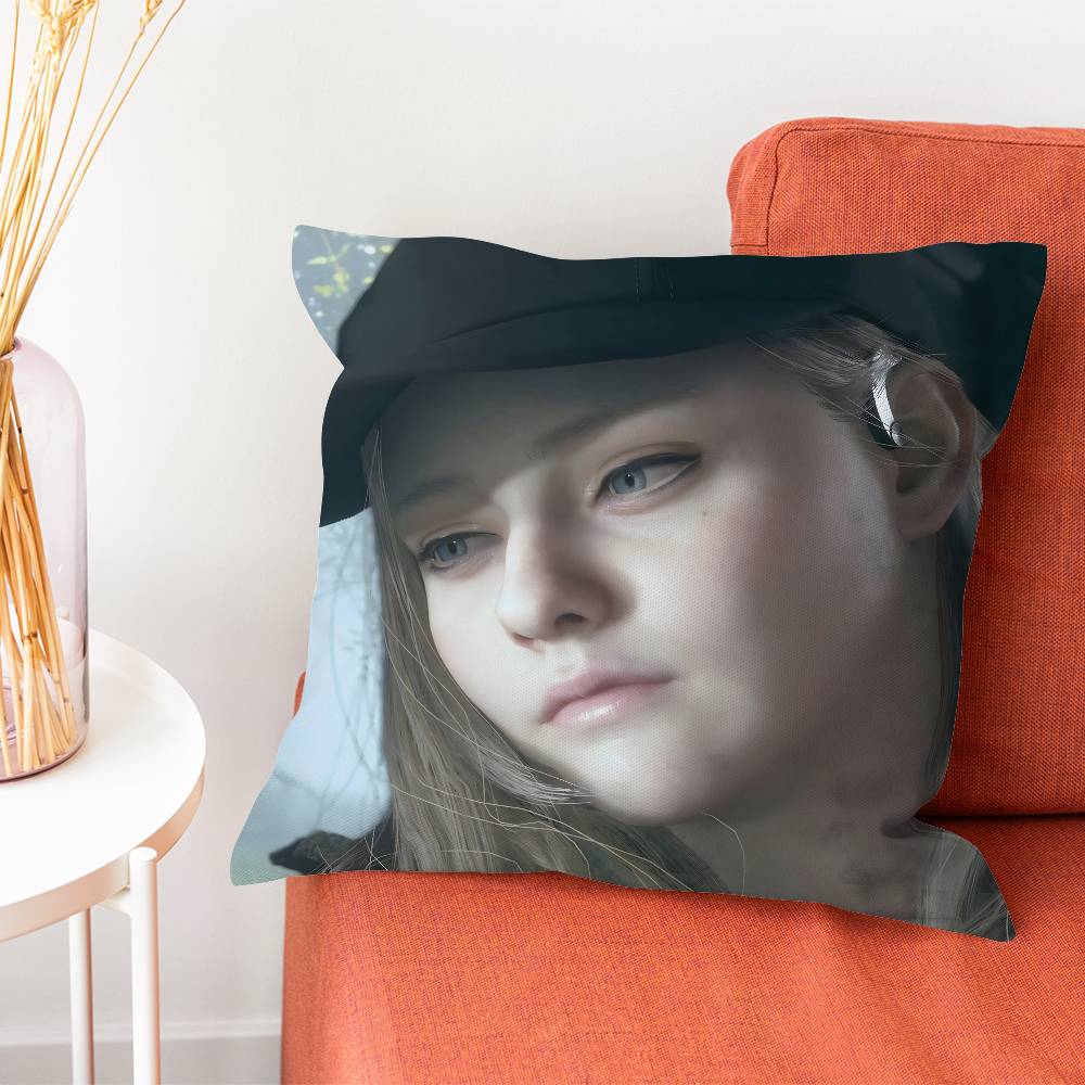 Rosemary Winters R-Resident Evil Village 8 Pillow Case Plush With Invisible Zipper Dustproof Sofa Cushion Cover For Home Decor