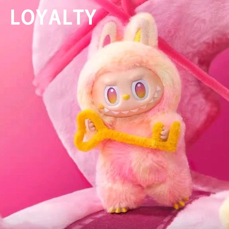 For Labubu Heartbeat Macaron Enamel The Monsters Face Blind Box Pvc Figurine Tabletop Ornament Kawaii Doll Birthday Gift