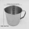 304 Stainless Steel 500ML Measuring Cup with Scale, Laboratory Beaker for Milk, Tea, Latte Art, Liquid, 2L Capacity