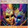 2D Mardi Gras Masquerade Masks Photography Backdrop Carnival Party Background