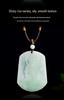 Natural A-Grade Jadeite Bodhisattva Ice Jade Pendant - Zodiac Horse Guardian for Men & Women