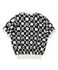 ISTKUNST Checkerboard Smiley Collar Half Knit_Black(Ik2Dmmk641A)