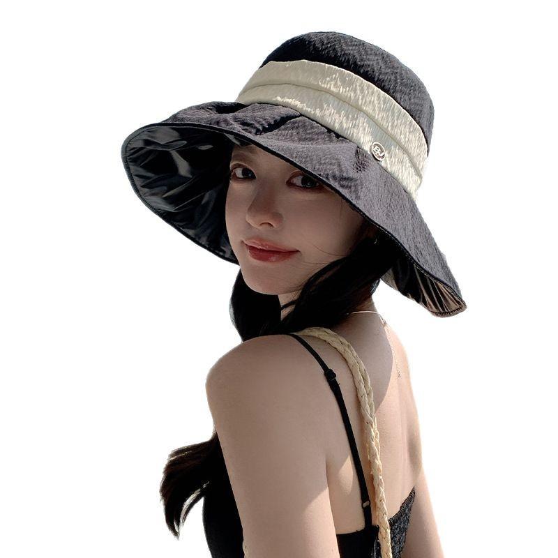 Korean New Hat Summer Seaside Protection Ultraviolet Sun Hat Women's High End Sun Protection Sun Hat