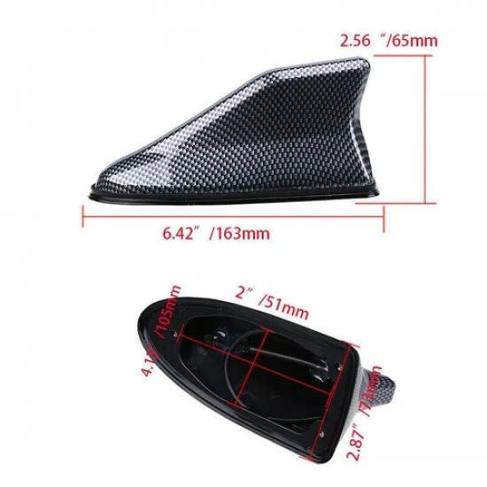 1x Carbon Fiber Shark Fin Roof Antenna Radio AM/FM Signal Aerial Car Amplifier