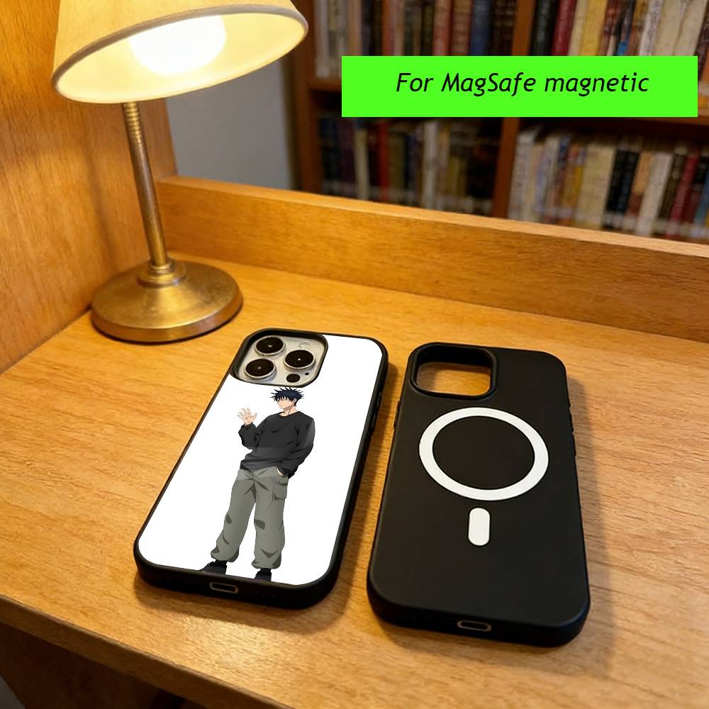 Anime Jujutsu Kaisen Handyhülle Für iPhone17,16,15,14,13,12,11 Plus,Pro Magnetisch mit Magsafe Kabelloses Laden