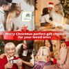 1pc Heart-Shaped Acrylic Christmas Tabletop Ornament with Festive Pine Trees & Gift Design - Multifunctional Holiday Decoration for Home