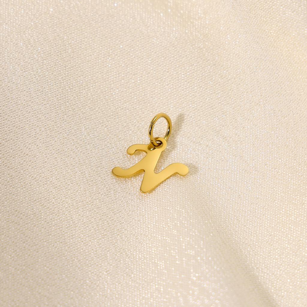 CARLIDANA INS New Fashion Initial Charm Stainless Steel 18K Gold Plated Letter Pendant Alphabet Necklace for DIY Jewelry
