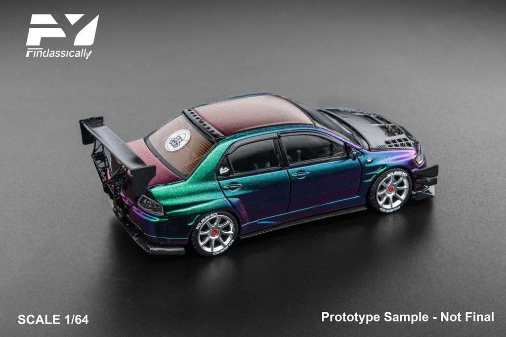 FREESTYLE Finclassically Mitsubishi Lancer Evolution 9 Upravená Kapota Hotový Model FY64103 1/64 Chameleon/Karbon Ver.