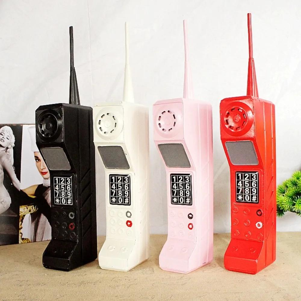 Retro Mobile Brick Phone Model Old Classic Design 80'S 90'S Brick Cell Phone Decoration Crafts Old-Fashioned Metal Vintage