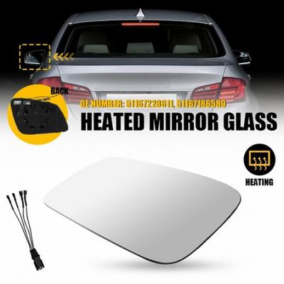 For BMW 2010-2012 760LI Driver Left Side Heated Mirror Glass 4 Pin Connector